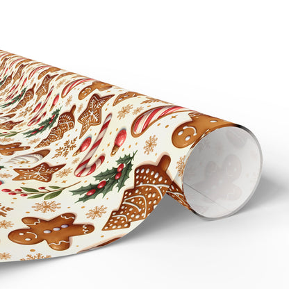 Peppermint & Gingerbread Dreams Wrapping Paper