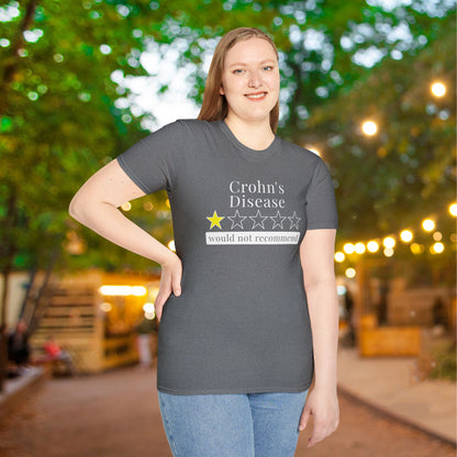Crohn's Disease 1 Star Would Not Recommend Adult T-shirt