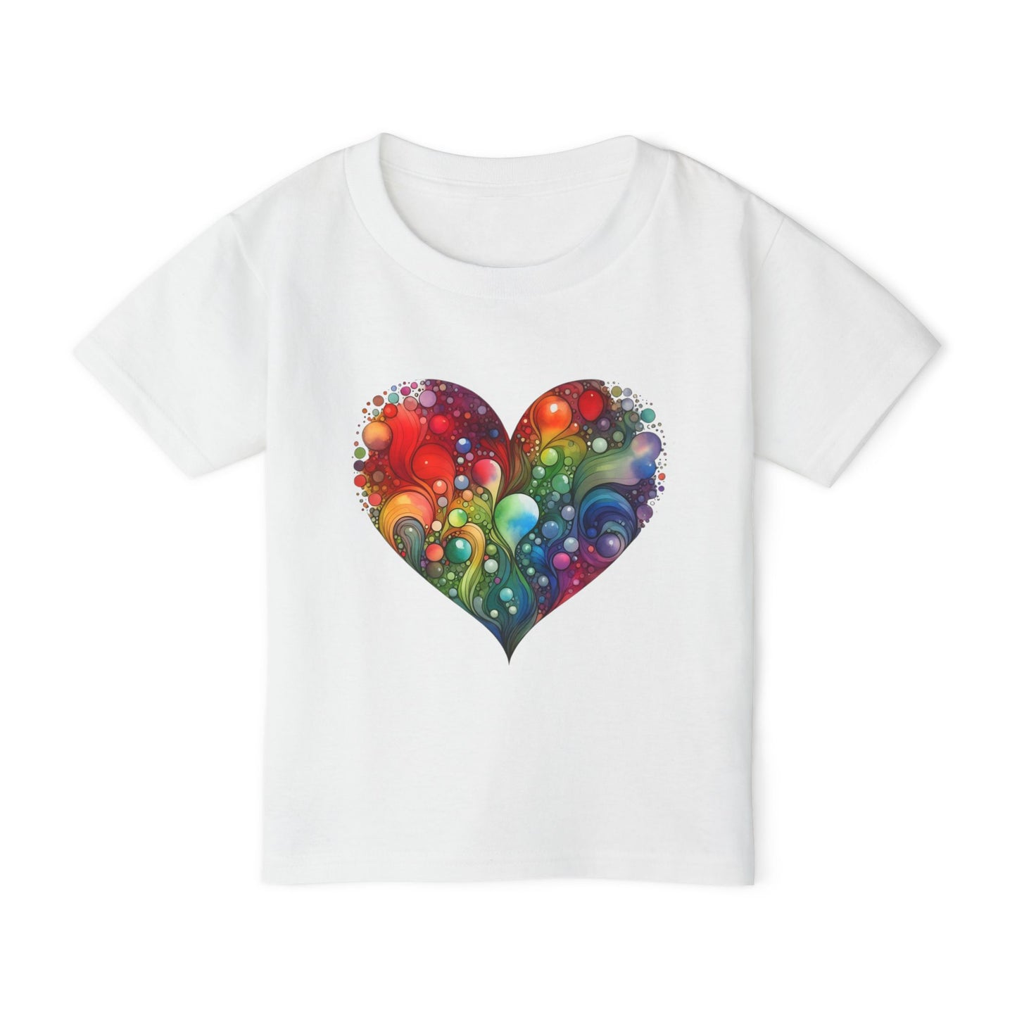 Color Burst Heart Heavy Cotton™ Toddler T-shirt