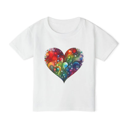 Color Burst Heart Heavy Cotton™ Toddler T-shirt