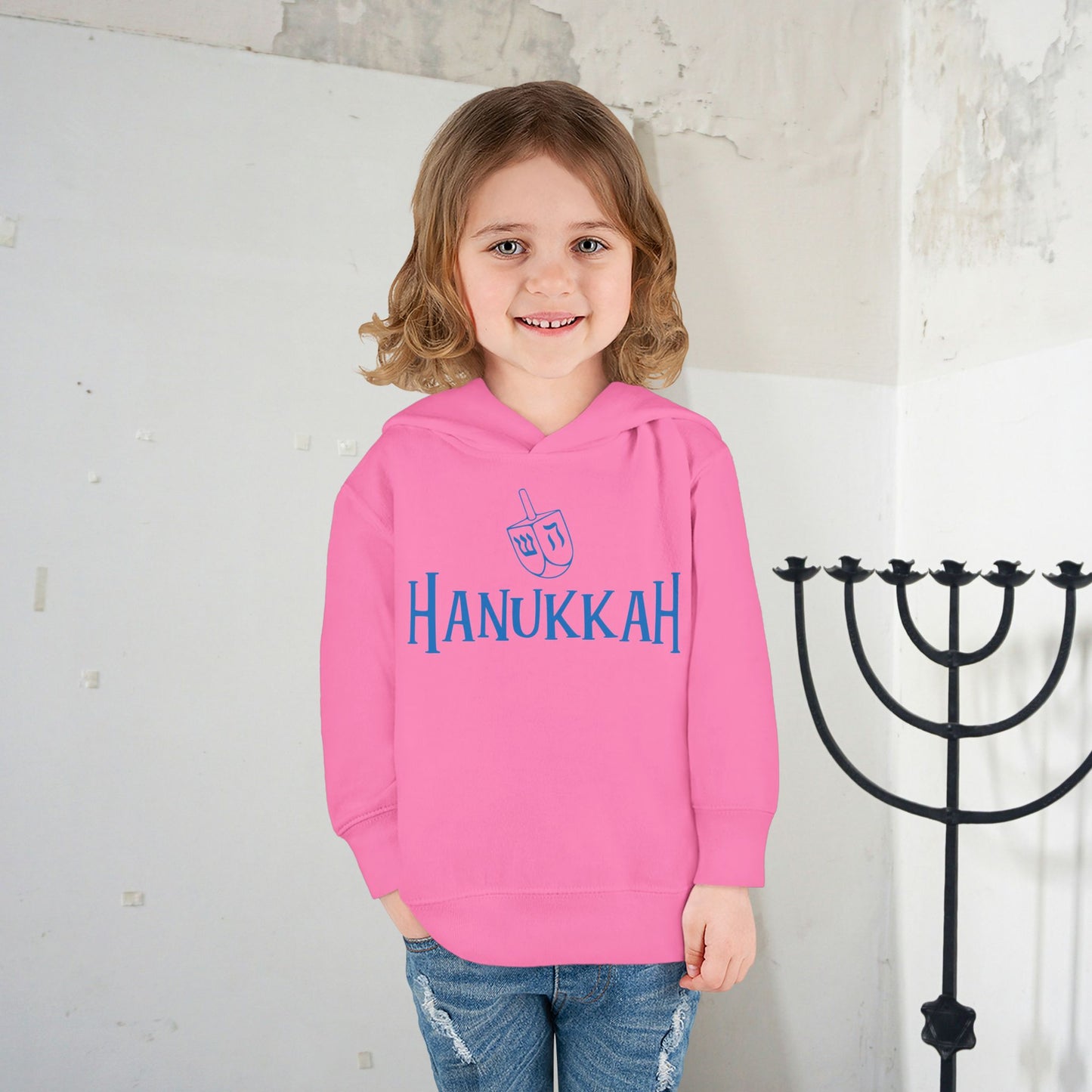 Hanukkah Toddler Pullover Fleece Hoodie