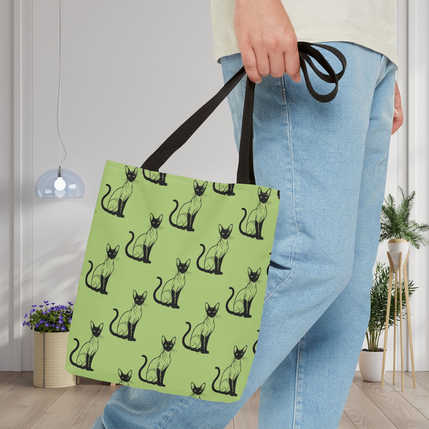 Siamese Charm – Sage Garden Canvas Tote Bag