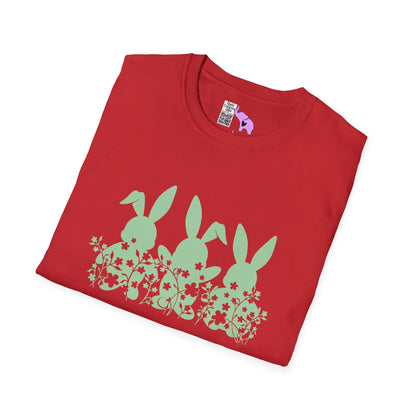 Easter Bunnies in Grass Adult T-shirt