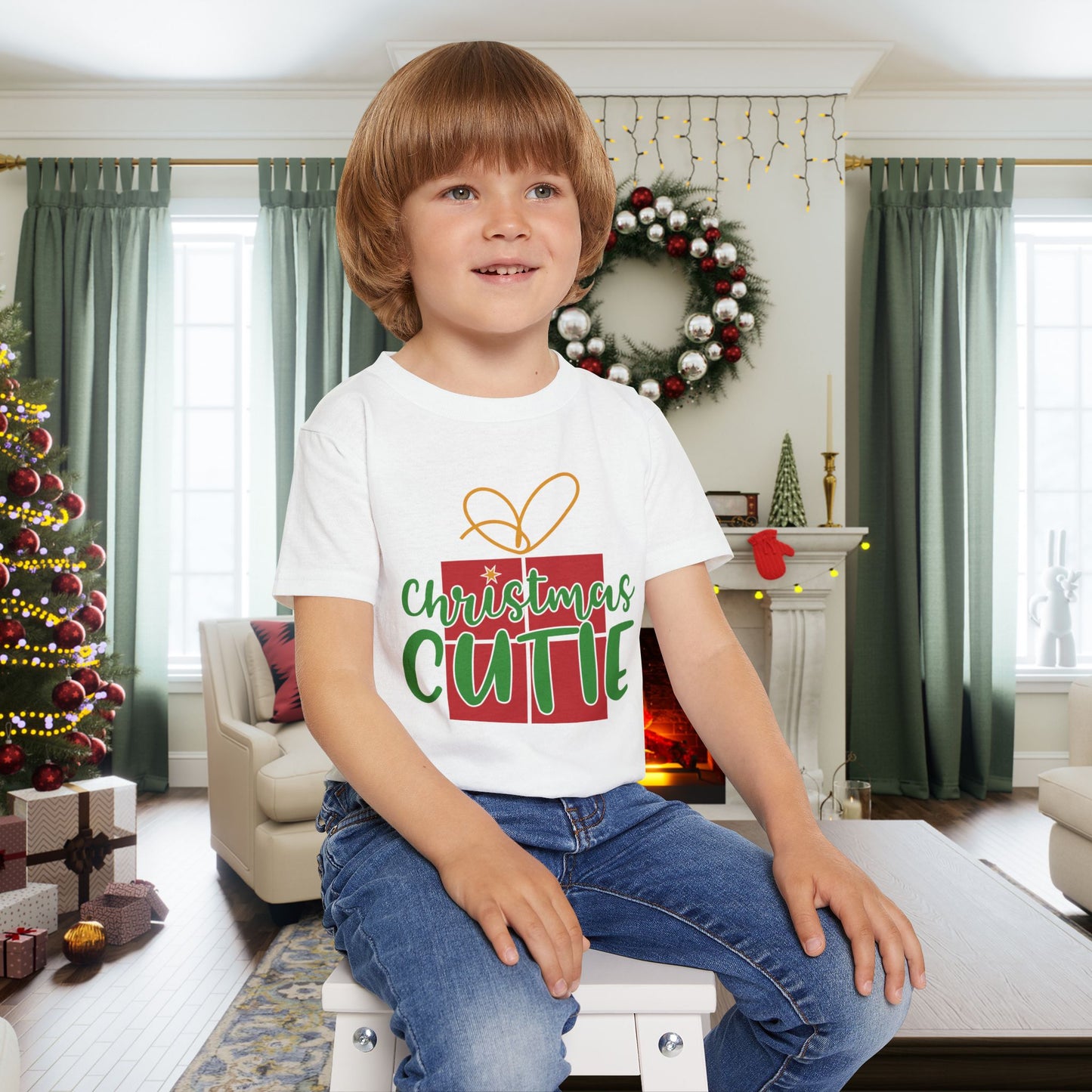 Christmas Cutie Heavy Cotton™ Toddler T-shirt