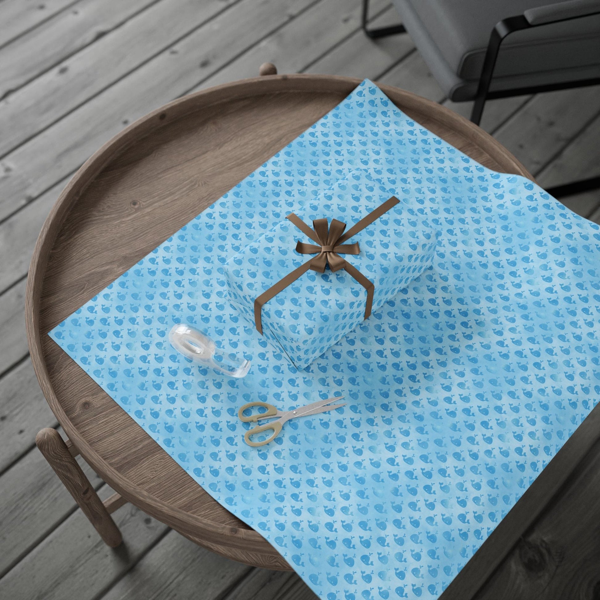Whale Song Splash Wrapping Paper