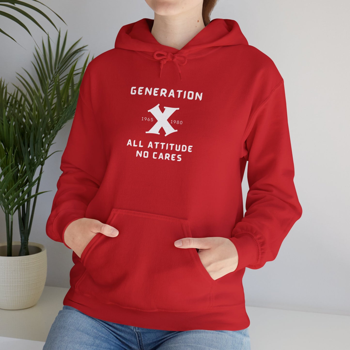 Gen X All Attitude No Cares Heavy Blend™ Hooded Sweatshirt