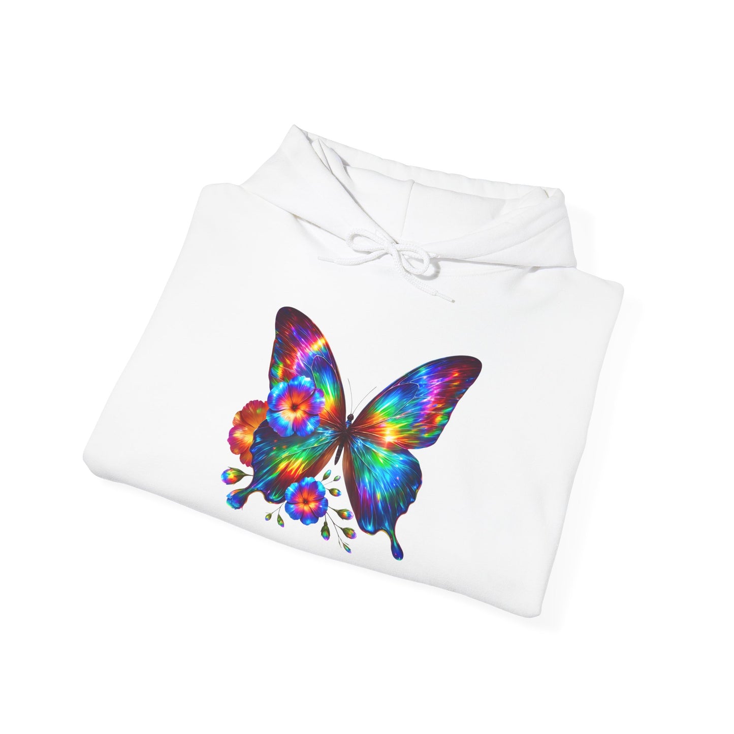 Floral Butterfly Heavy Blend™ Hooded Sweatshirt
