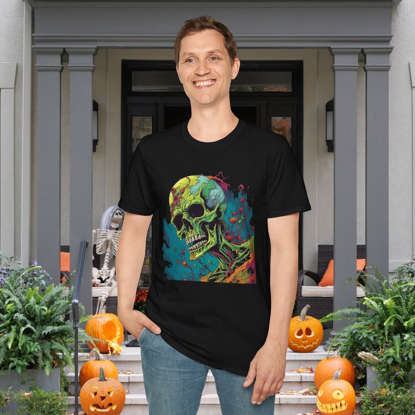 Surreal Skullscape Adult T-shirt