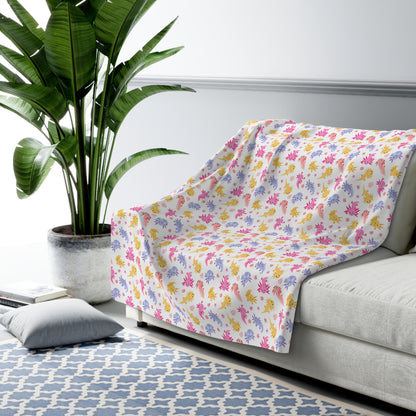 Axolotl Whimsy Sherpa Fleece Blanket