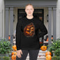 Crumbling Jack-O'-Lantern Skull  Adult Long Sleeve Tee