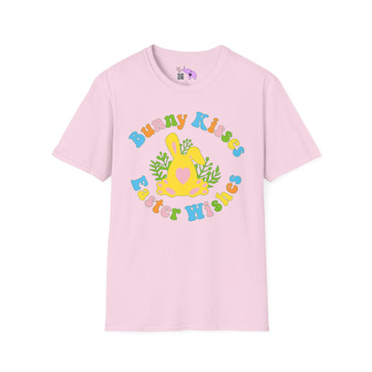 Bunny Kisses Easter Wishes Adult T-shirt