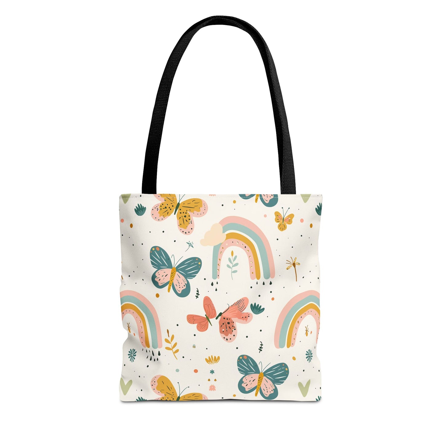Whispering Wings & Rainbows Canvas Tote Bag