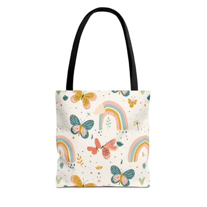 Whispering Wings & Rainbows Canvas Tote Bag