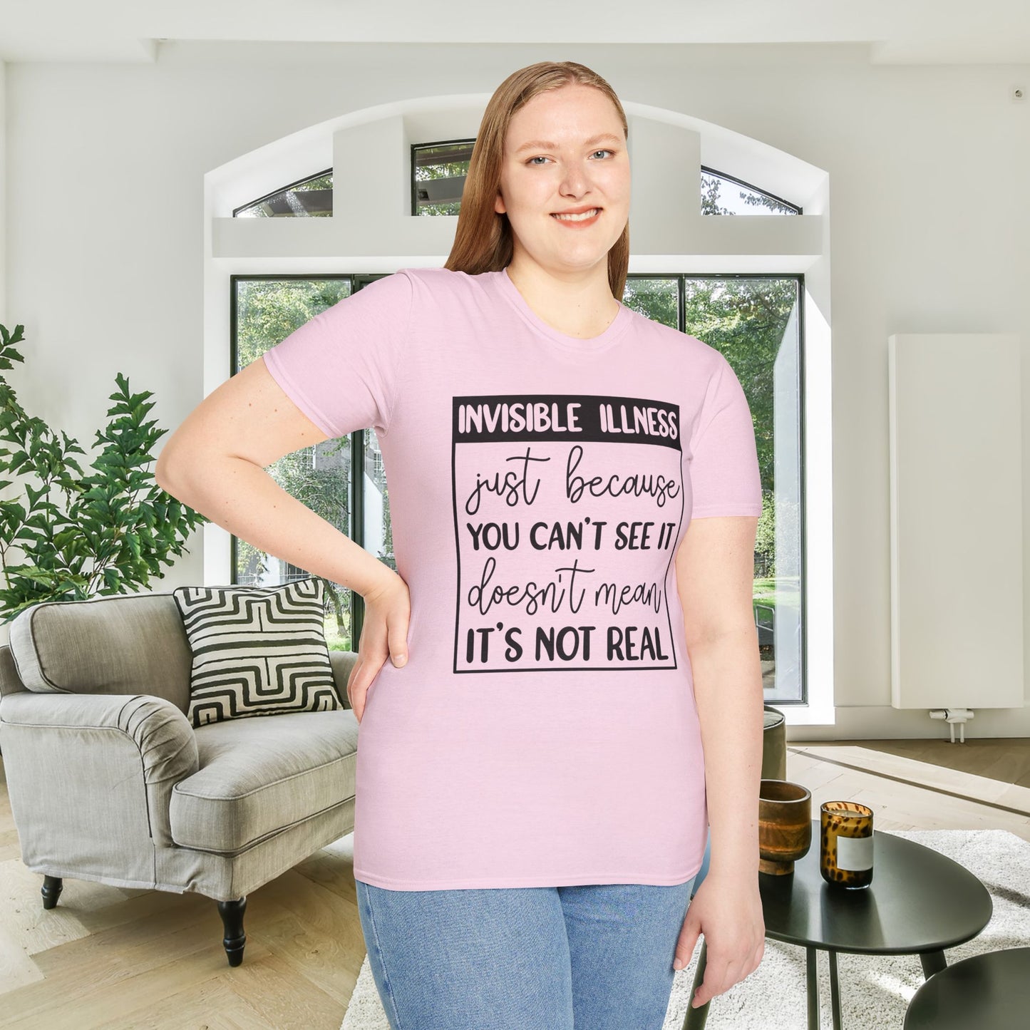 Invisible Illness: Just Because You Can't See It Doesn't Mean It's Not Real Adult T-shirt