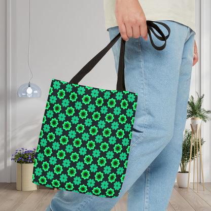 Clover Bloom Burst Canvas Tote Bag
