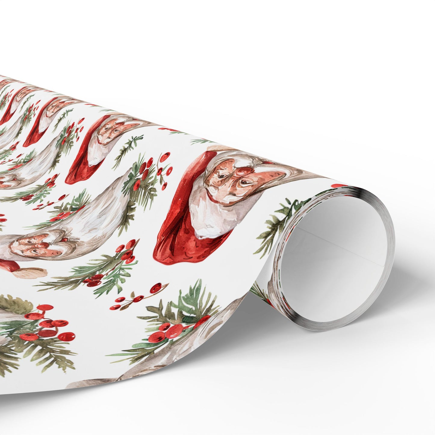 Berry Merry Santa Wrapping Paper