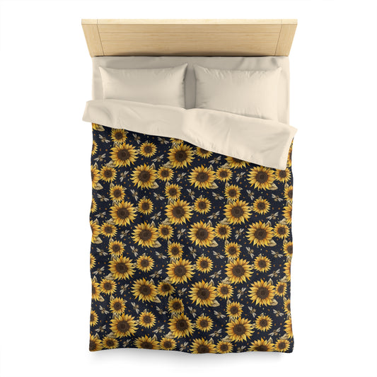 Sunflowers & Bees Microfiber Duvet Cover