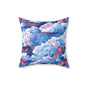 Azure Kumo Flow Throw Pillow