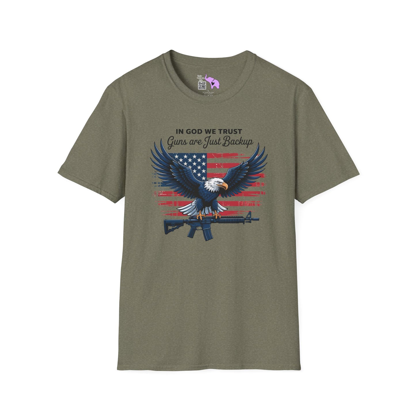 In God We Trust Guns Are Just Backup Adult T-shirt