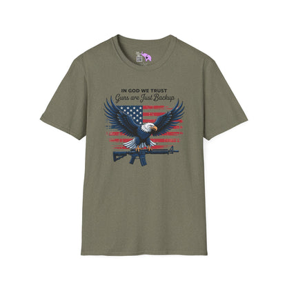 In God We Trust Guns Are Just Backup Adult T-shirt
