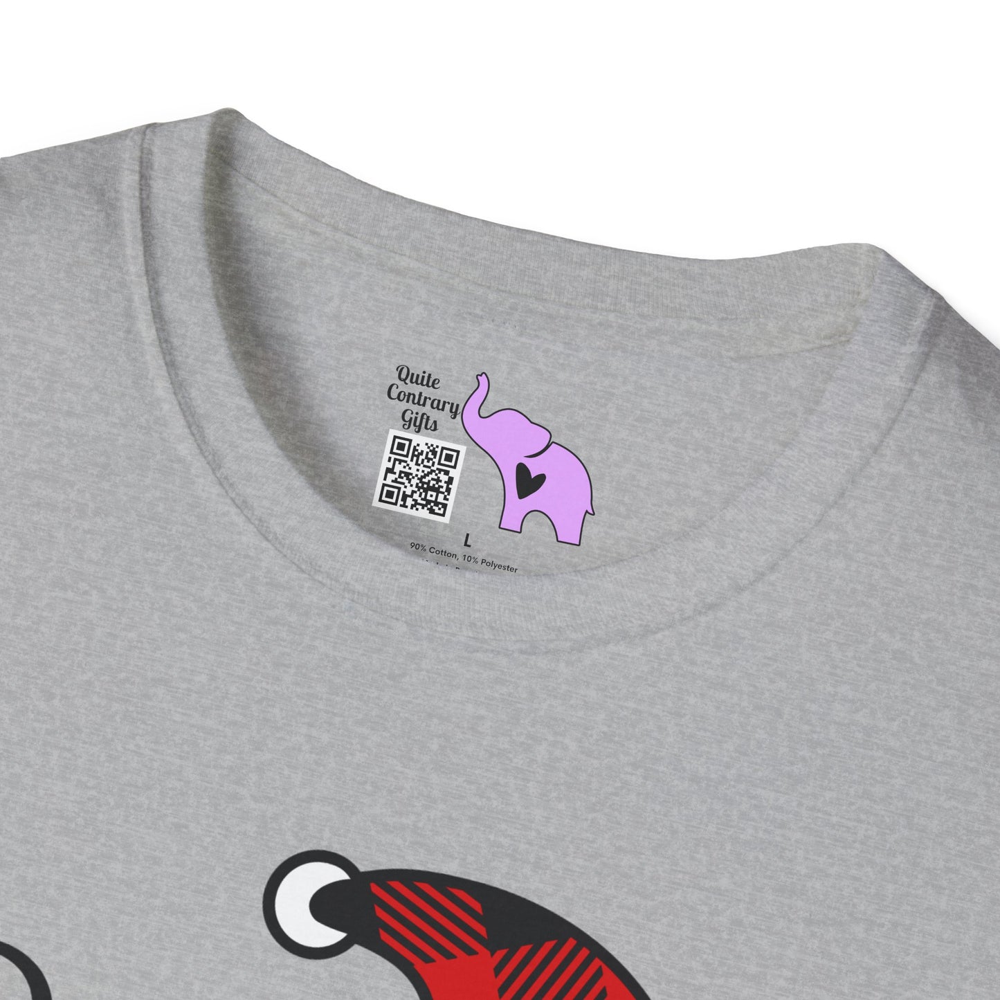 Deck the Halls Plaid Gnome Adult T-shirt