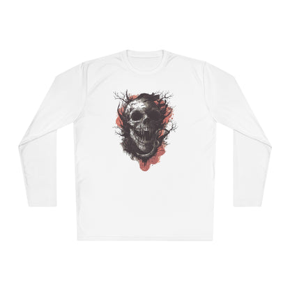 Creepy Skull in Tree Adult Long Sleeve Tee