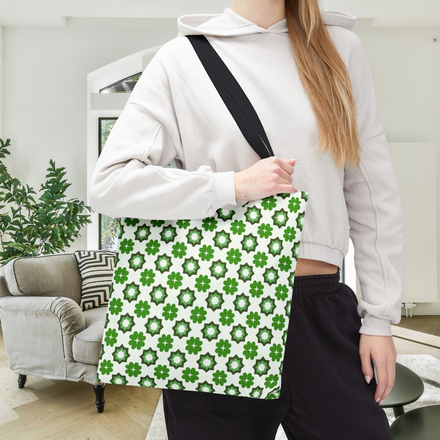 Emerald Star Garden Canvas Tote Bag