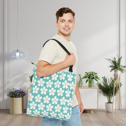 Tealberry Blooms Canvas Tote Bag