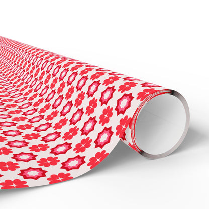 Scarlet Star Garden Wrapping Paper