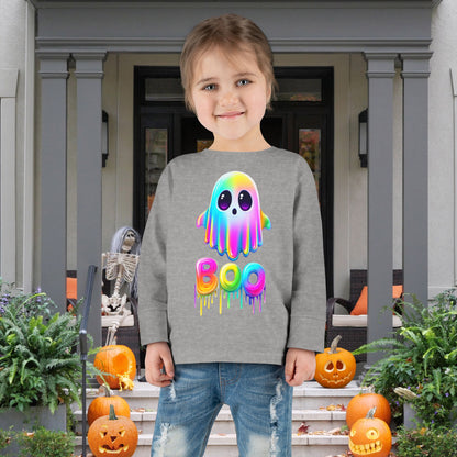 Neon Ghostly Monster Toddler Long Sleeve Tee
