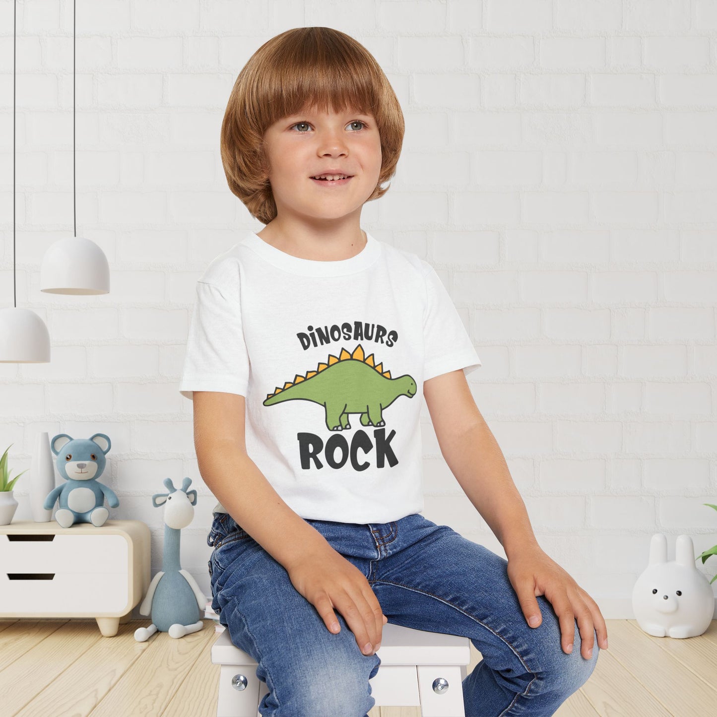 Dinosaurs Rock Heavy Cotton™ Toddler T-shirt