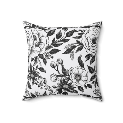 Whispering Blooms Throw Pillow