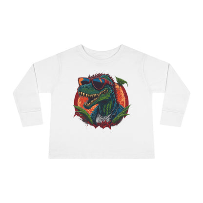 Cool Dinosaur Toddler Long Sleeve Tee