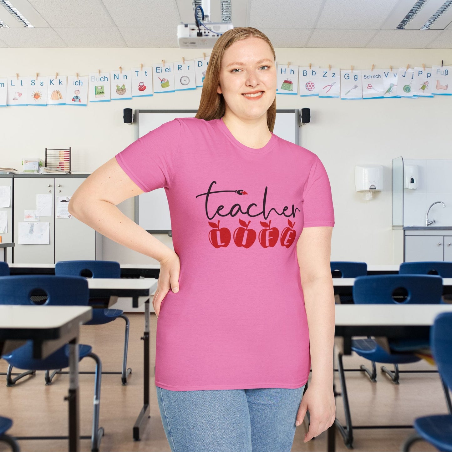 Teacher Life (Apples) Adult T-shirt