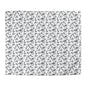 Black & White Five Petal Floral Microfiber Duvet Cover