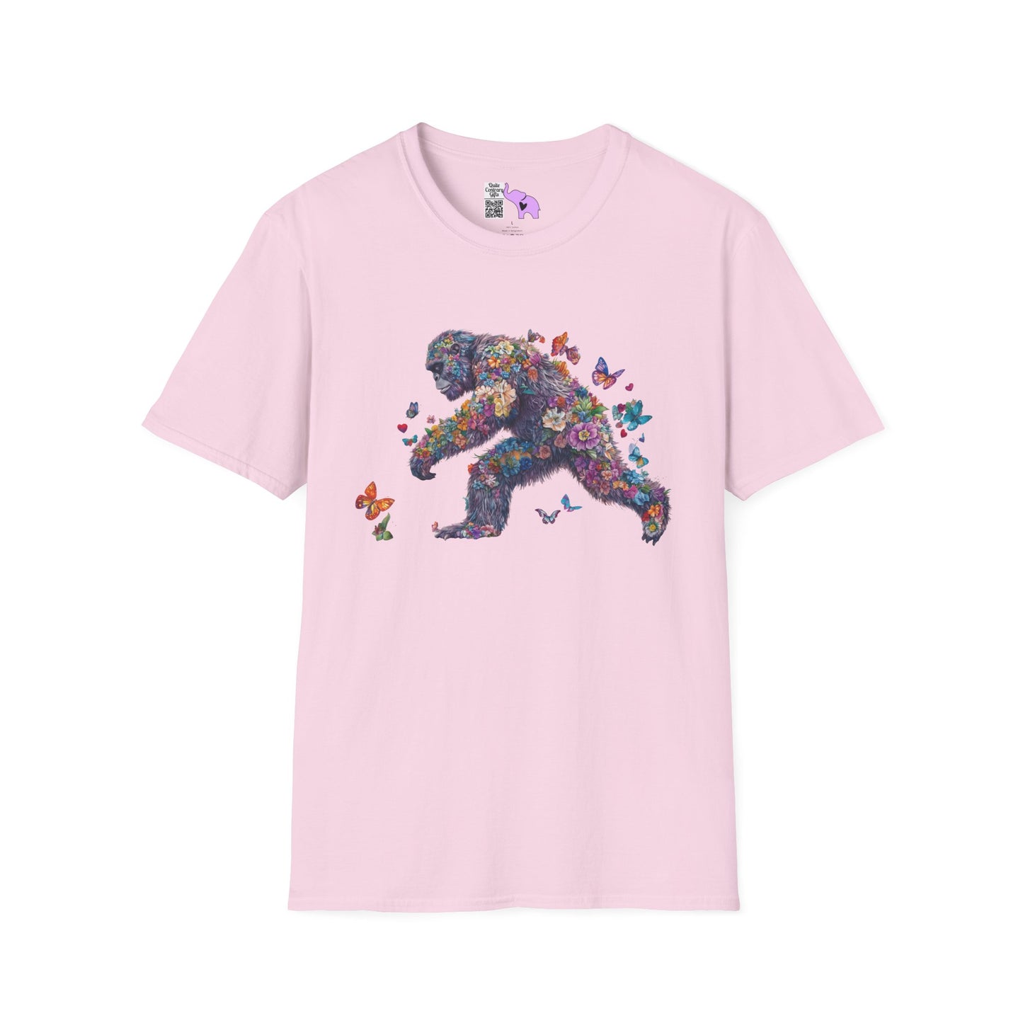 Flowers & Butterflies Bigfoot Adult T-shirt