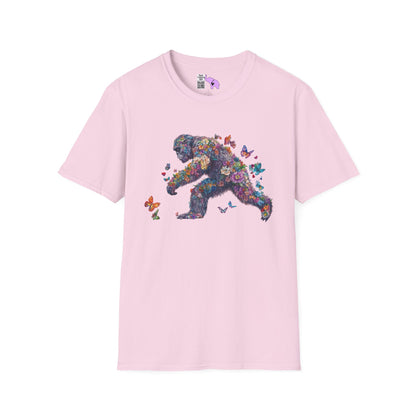 Flowers & Butterflies Bigfoot Adult T-shirt