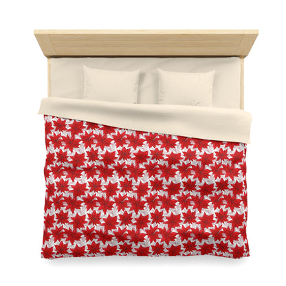 Christmas Blossom Sketch Microfiber Duvet Cover
