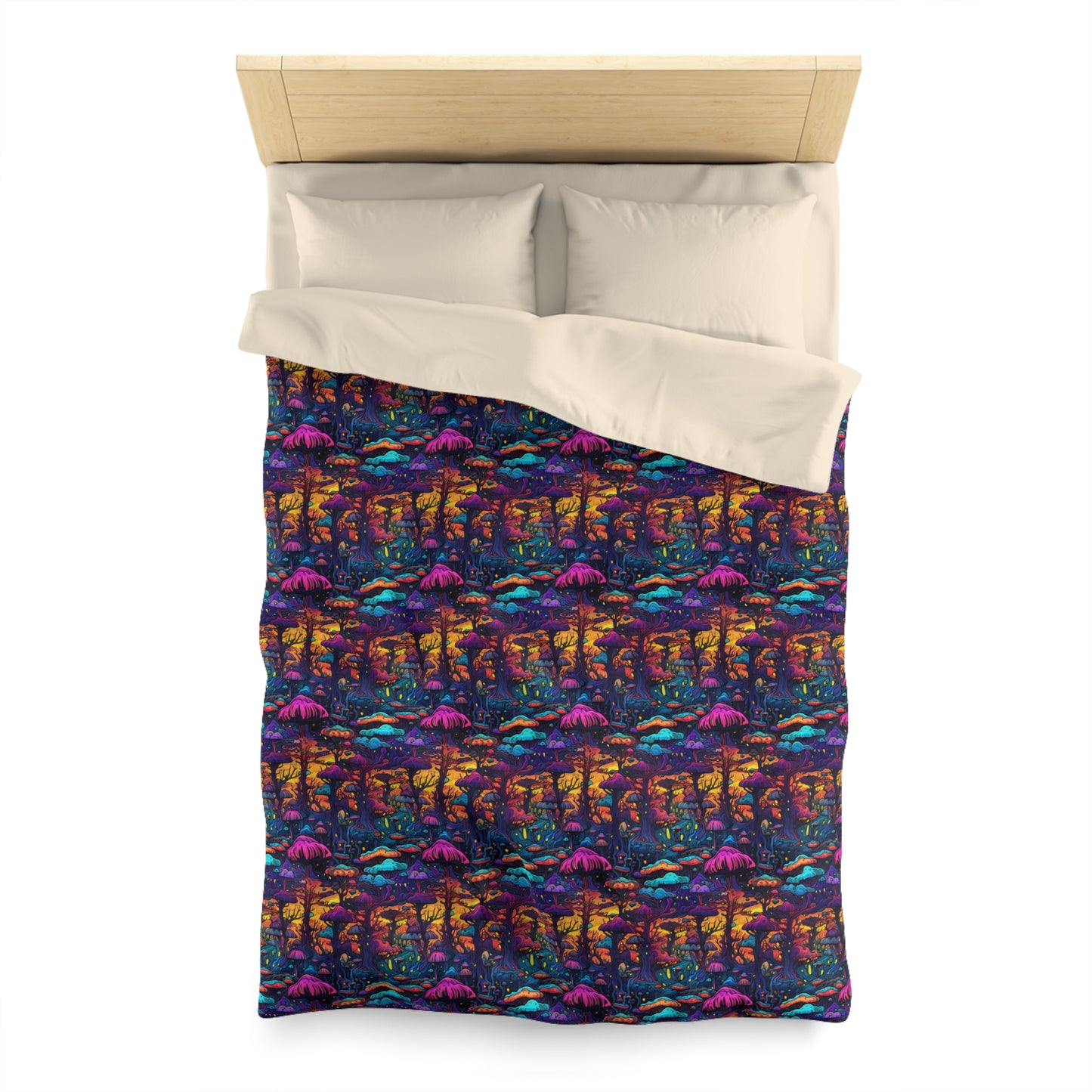 Psychedelic Spore Forest Microfiber Duvet Cover