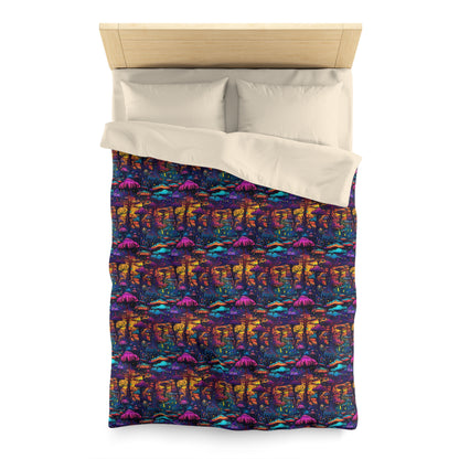 Psychedelic Spore Forest Microfiber Duvet Cover