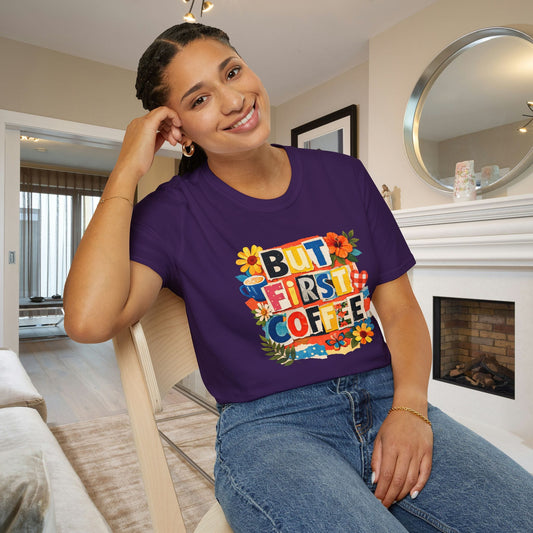 But First Coffee Adult T-shirt