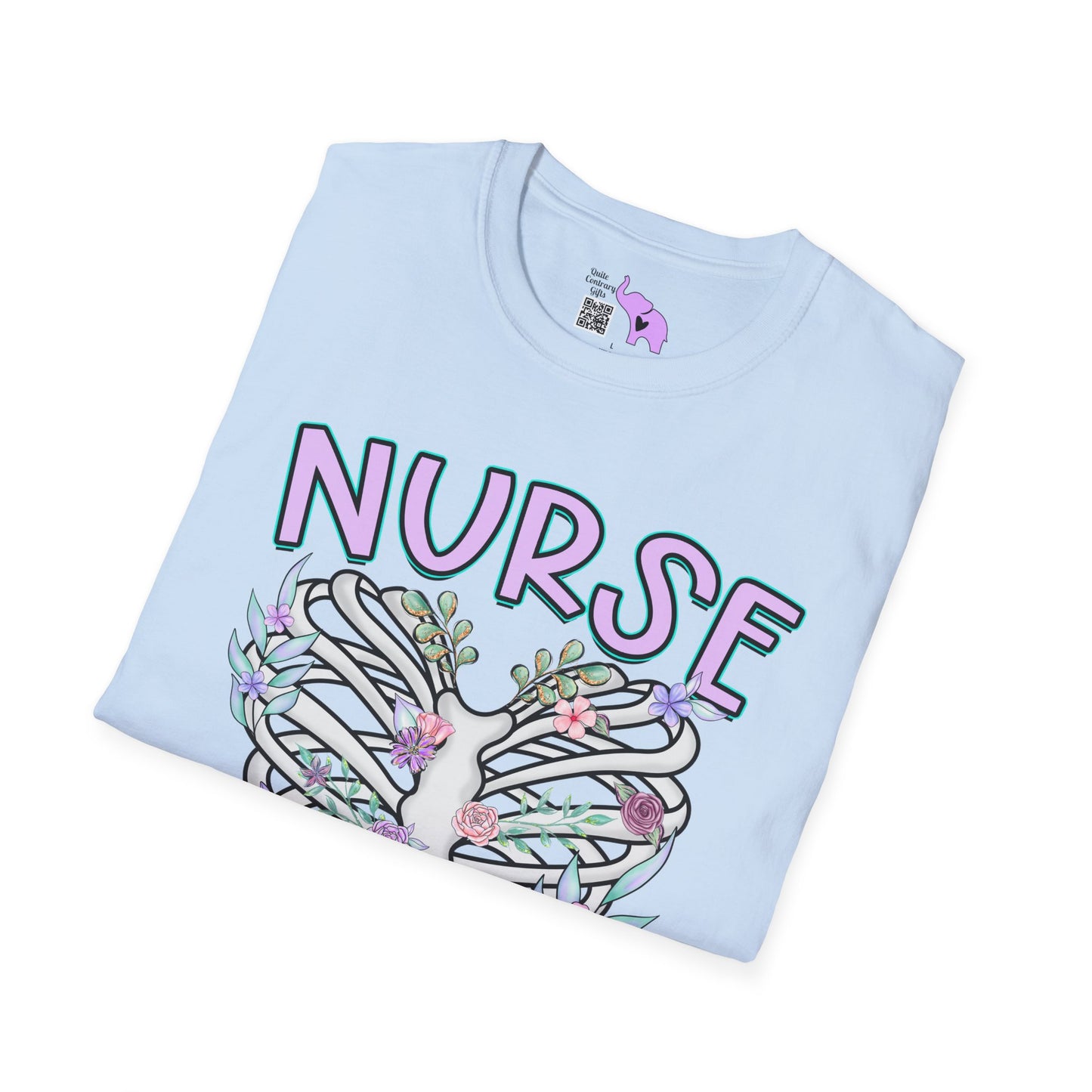 Nurse (Ribs & Flowers) Adult T-shirt