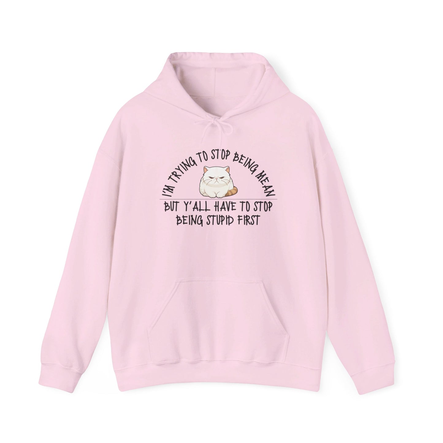 I'm Trying To Stop Being Mean... Heavy Blend™ Hooded Sweatshirt