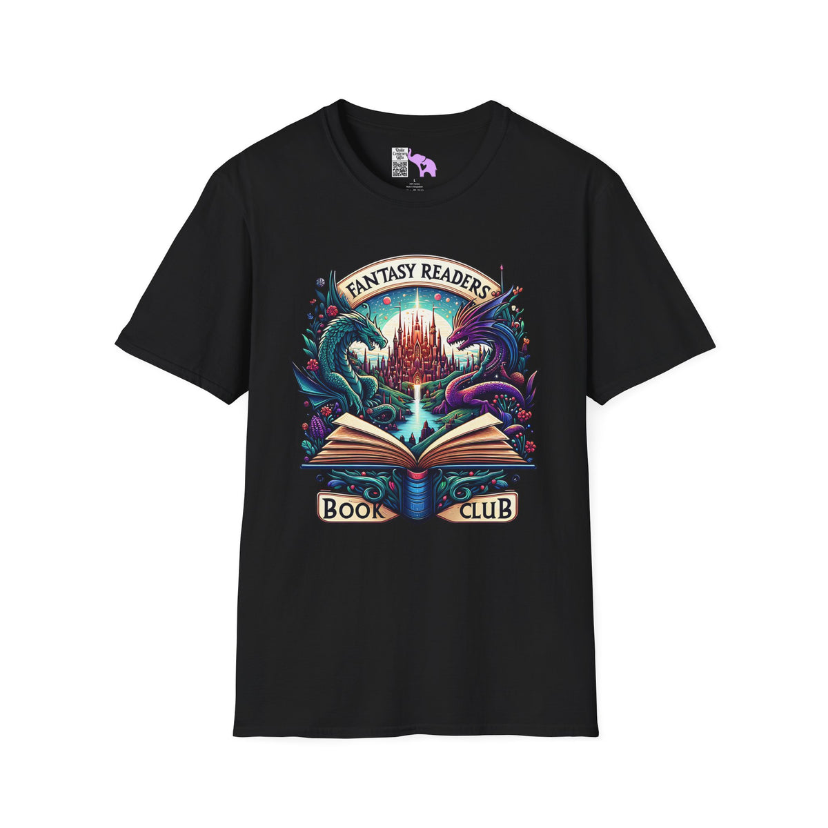 Fantasy Readers Book Club (Dragons) Adult T-shirt