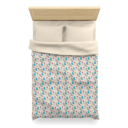 Butterfly Doodles Microfiber Duvet Cover