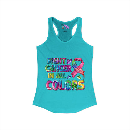 Fight Cancer In All Colors 8 Women's Ideal Racerback Tank
