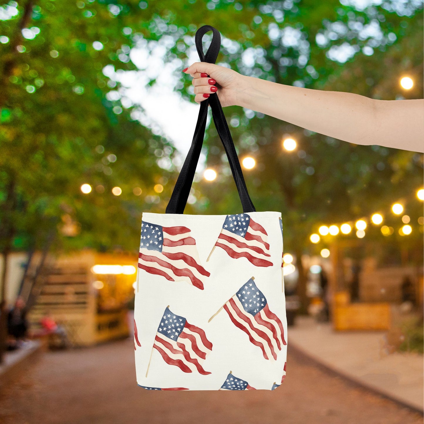 Waves of Freedom Canvas Tote Bag