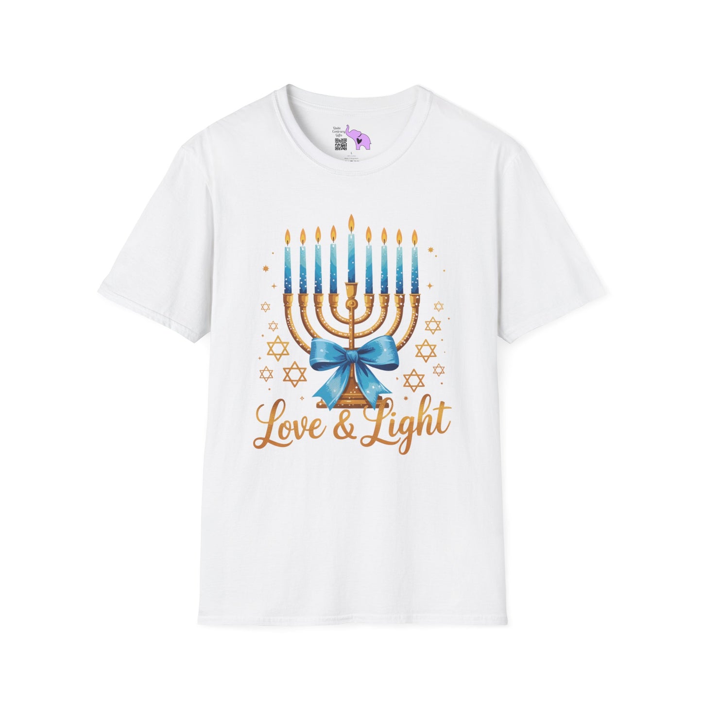 Love & Light Menorah Adult T-shirt