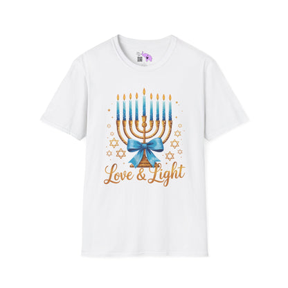 Love & Light Menorah Adult T-shirt
