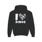 I Love Dinos (Dino Heart) Youth Heavy Blend Hoodie